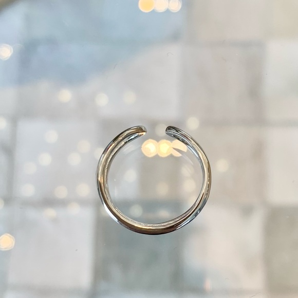 925 Sterling Silver Double Layer Pave Ring - Picture 12 of 12